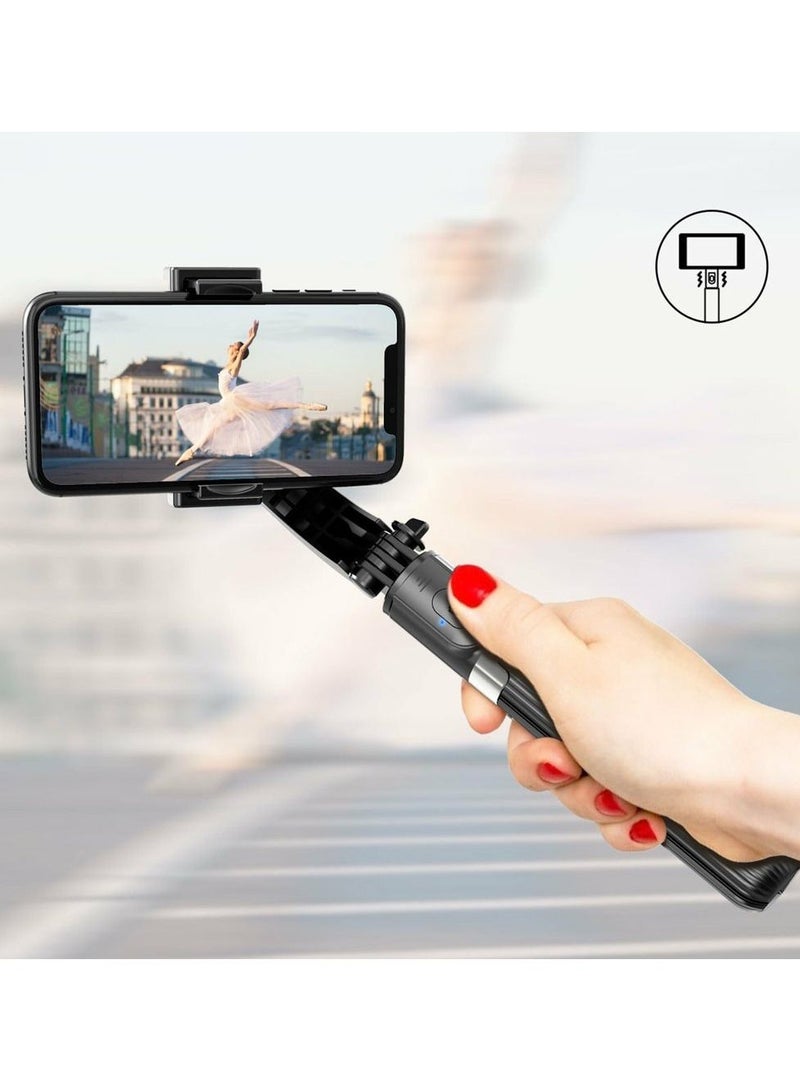 L08 Bluetooth Handheld Gimbal Stabilizer Mobile Phone Selfie Stick Holder Adjustable Selfie Stand With tripod