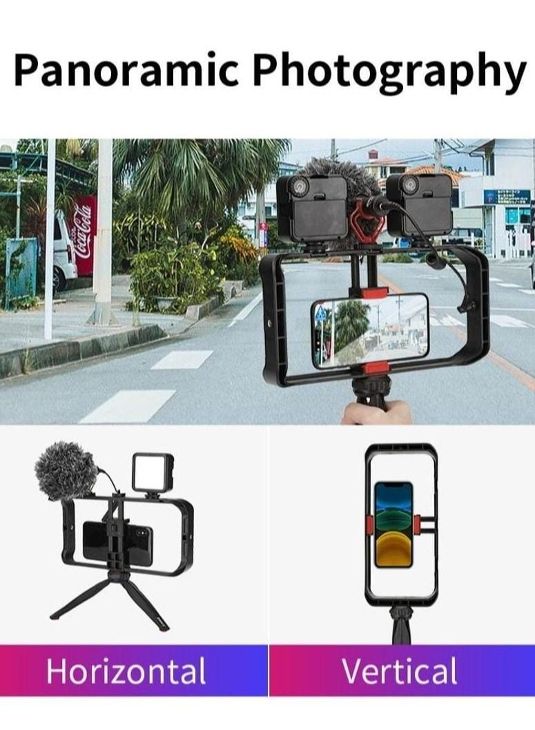 MT33 Mobile Phone Vlogging Filmmaking Cage Stabilizer with Tripod