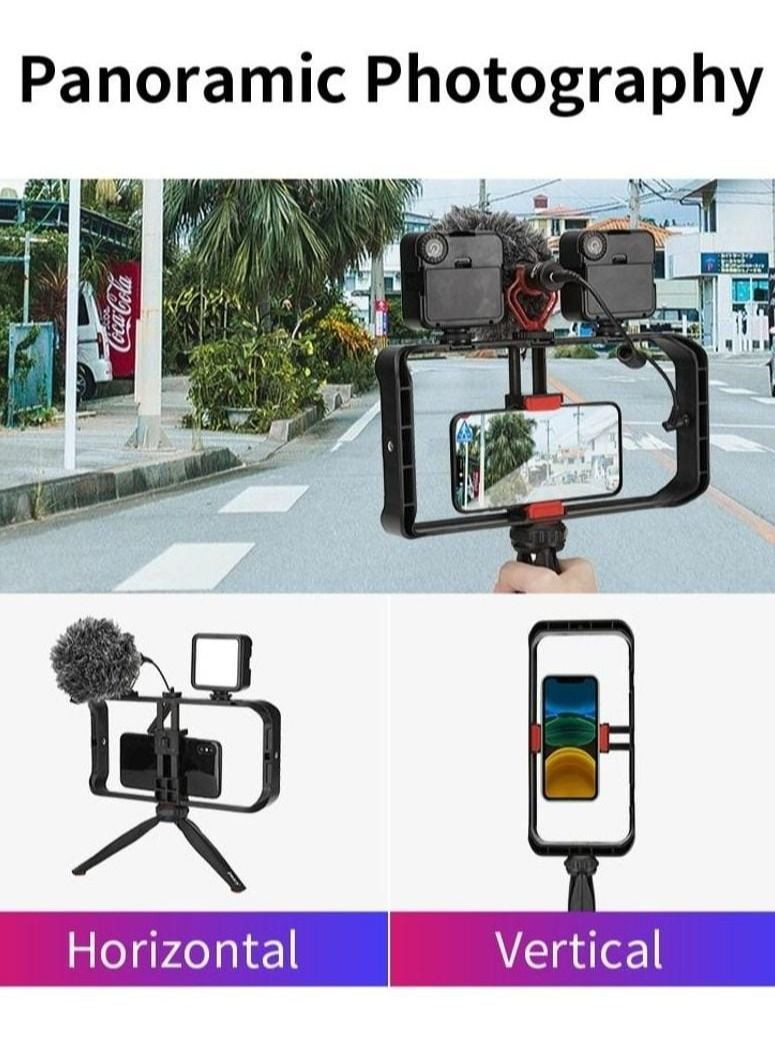 MT33 Mobile Phone Vlogging Filmmaking Cage Stabilizer with Tripod