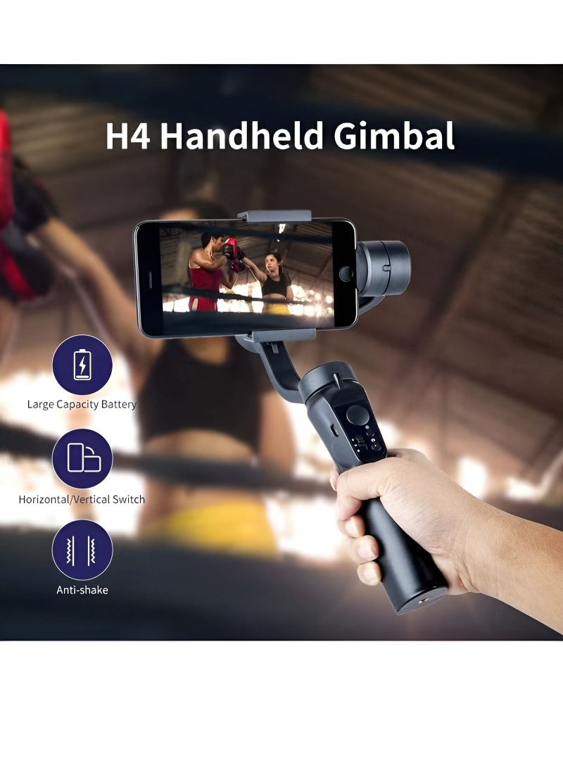 Gimbal Stabilizer for Smartphone 3-Axis Phone Gimbal for Android and iPhone 14,13,12 PRO, Stabilizer for Video Recording with Face Object Tracking 600 °Auto Rotation hohem iSteady Mobile Plus