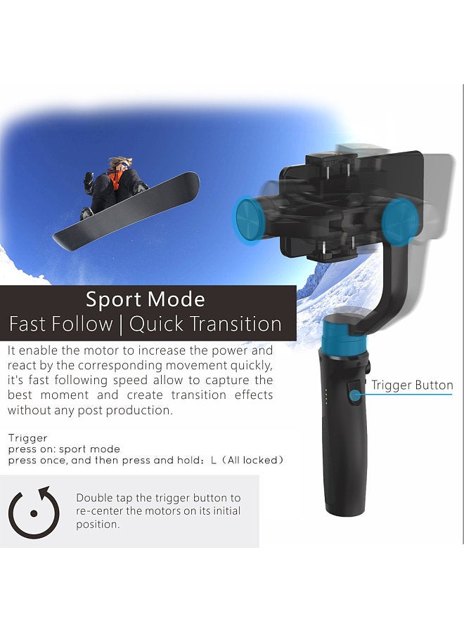 hohem iSteady Mobile+ 3-Axis Handheld Gimbal Stabilizer Auto-tracking Motion Time Lapse Panoramic Photography Zoom Control Max. Payload 280g Replacement for iPhone 13/12/11/X Pro Max 8 Smartphones