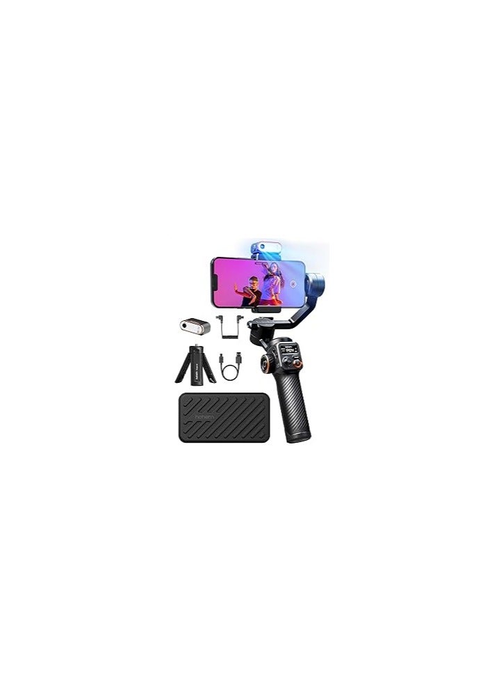 hohem iSteady M6 Kit Gimbal Stabilizer for Smartphone, 2023 Upgraded 3-Axis Phone Gimbal, AI Tracker Android, Phone Stabilizer for Video Recording