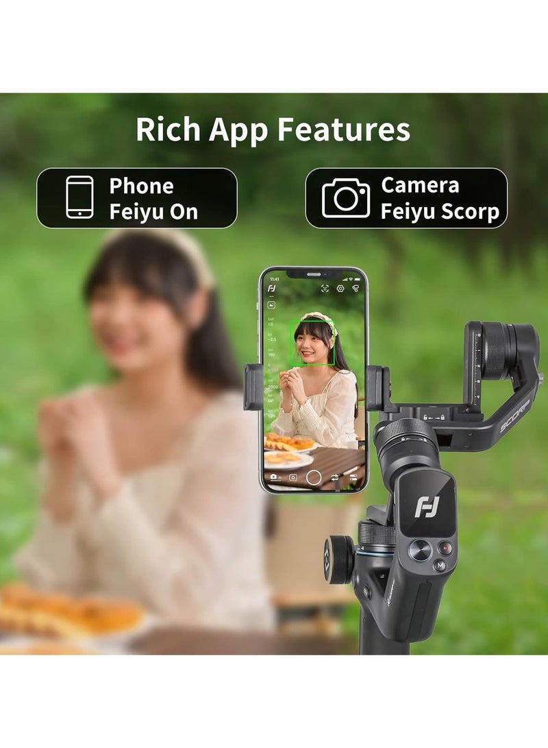 FeiyuTech Scorp 3-Axis Handheld Gimbal Stabilizer Handle Grip for DSLR Camera with Display Screen Simplified Version