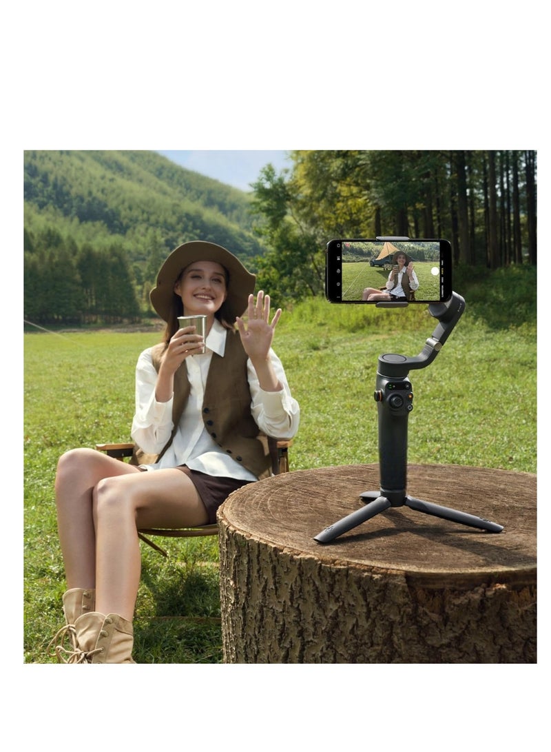 Gimbal Stabilizer with Sport Mode Face or Object Tracking and Time Lapse for iPhone 13 12 11 Pro XS Max XR X 8 Plus 7 6 SE and Android Smartphones Ideal for YouTubers and Vloggers.