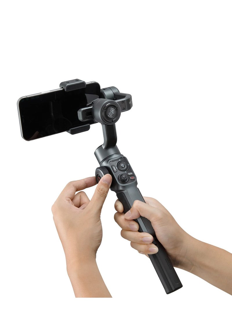 Smooth 5, Gimbal Stabilizer for iPhone Android Smartphones Gimbal 3 Axis with Tripod for Vlog YouTube TikTok Instagram Live Video, Standard Package