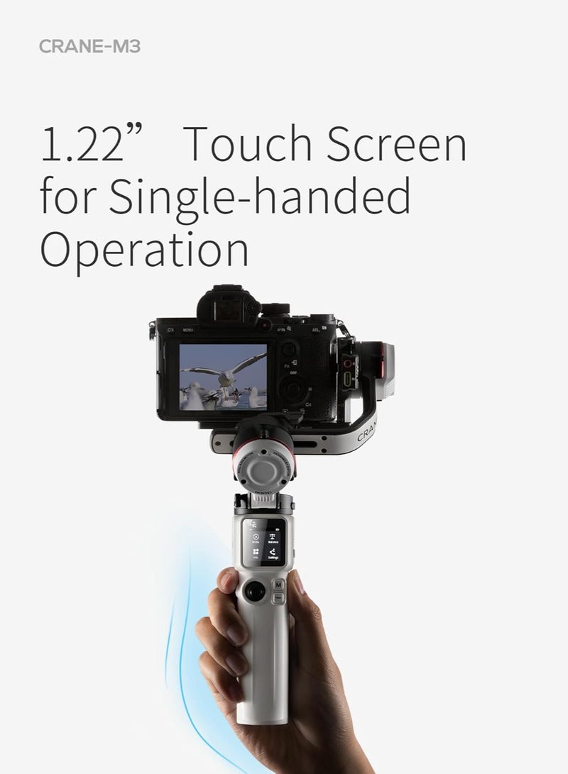 Zhiyun Crane M3 Handheld 3-Axis Camera Gimbal Stabilizer, Gimbal Stabilizer for Mirrorless Camera, Gopro, Action Camera, Smartphone