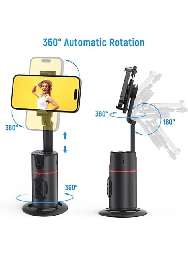 Auto Face Tracking Tripod, No App, Smart Shooting Phone Holder with Remote, 360° Rotation Body Phone Camera Mount Extendable Body Smart Tracking Tripod for Vlog/TIK Tok