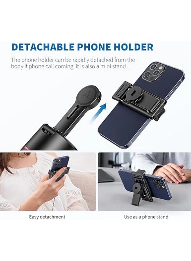 Auto Face Tracking Tripod, No App, Smart Shooting Phone Holder with Remote, 360° Rotation Body Phone Camera Mount Extendable Body Smart Tracking Tripod for Vlog/TIK Tok