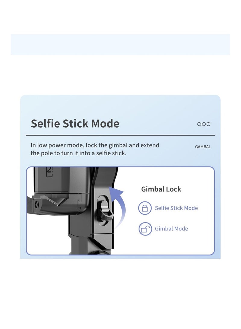 360 Rotation Following Shooting Mode Gimbal Stabilizer Selfie Stick Tripod Gimbal For iPhone Phone Smartphone Live Photography
