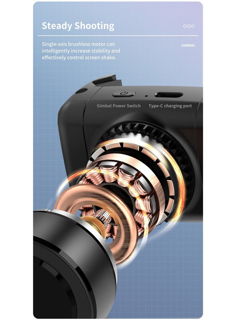 360 Rotation Following Shooting Mode Gimbal Stabilizer Selfie Stick Tripod Gimbal For iPhone Phone Smartphone Live Photography