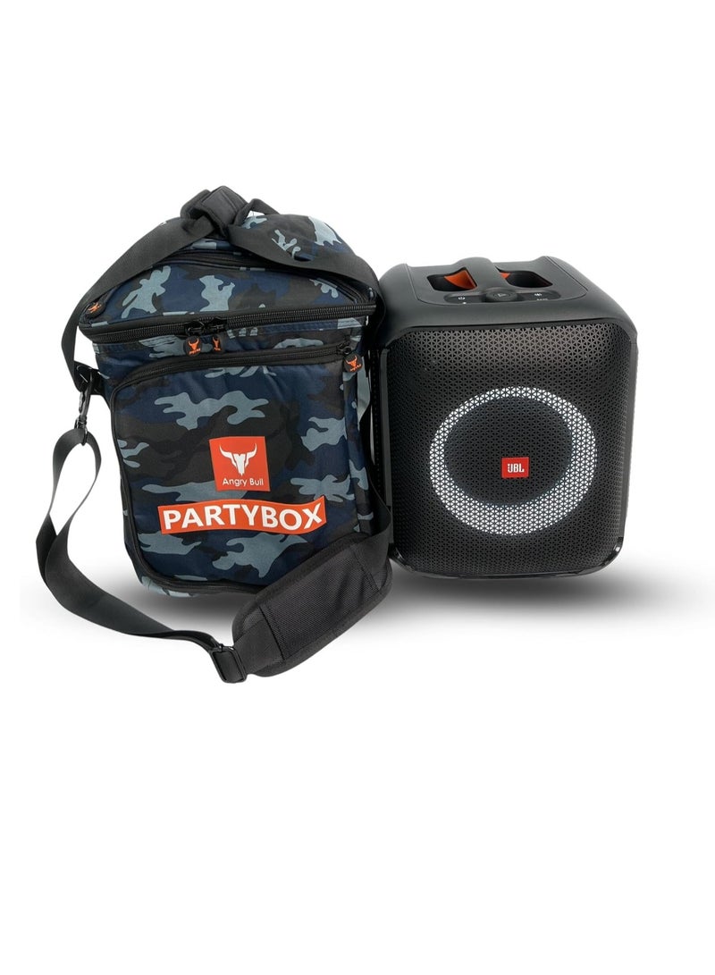 Speaker Bag Safety Carrying Storage Case with Shoulder and Handy Strap Travel Bag for JBL Encore Essential - ARMY E