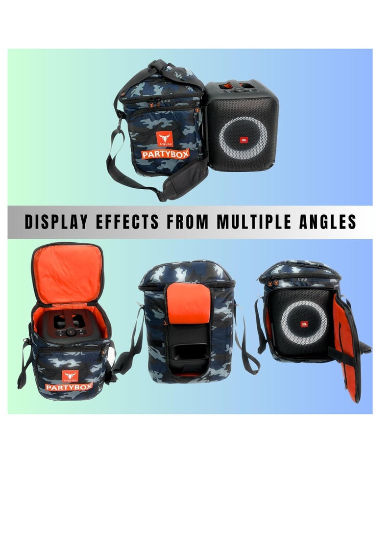 Speaker Bag Safety Carrying Storage Case with Shoulder and Handy Strap Travel Bag for JBL Encore Essential - ARMY E