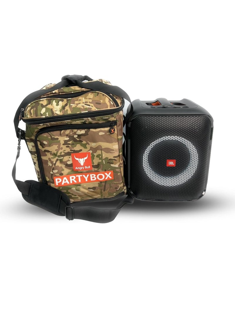 Speaker Bag Safety Carrying Storage Case with Shoulder and Handy Strap Travel Bag for JBL Encore Essential - ARMY C