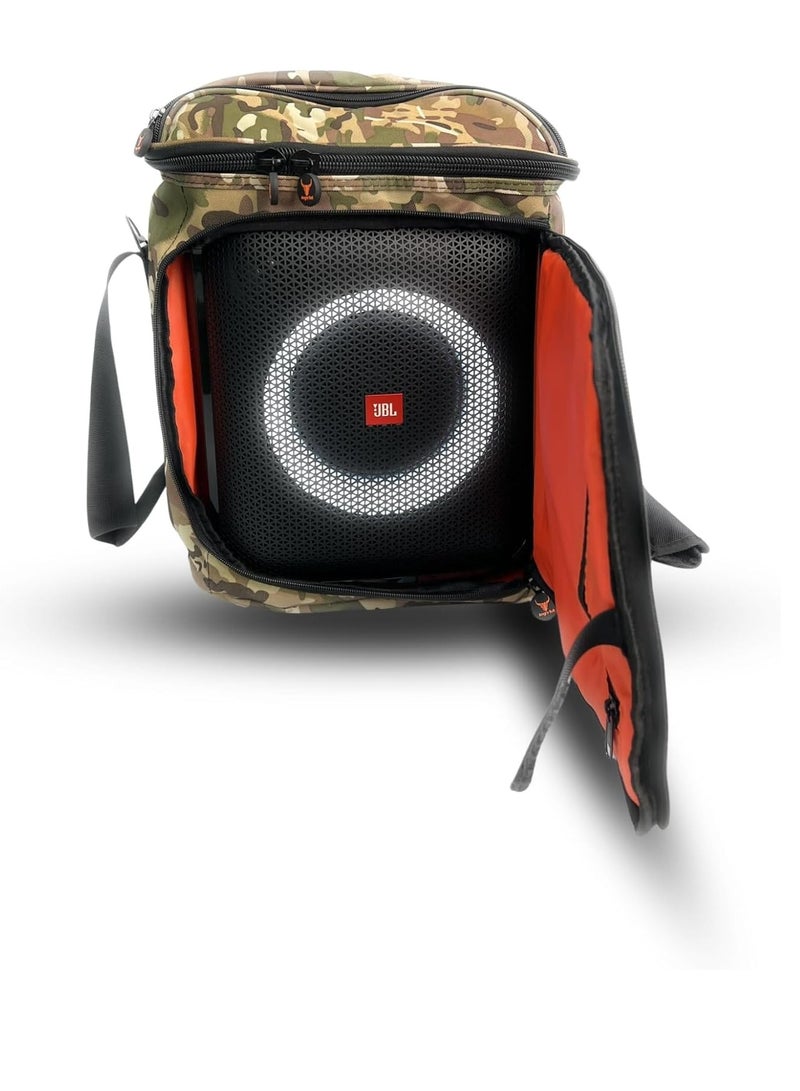 Speaker Bag Safety Carrying Storage Case with Shoulder and Handy Strap Travel Bag for JBL Encore Essential - ARMY C