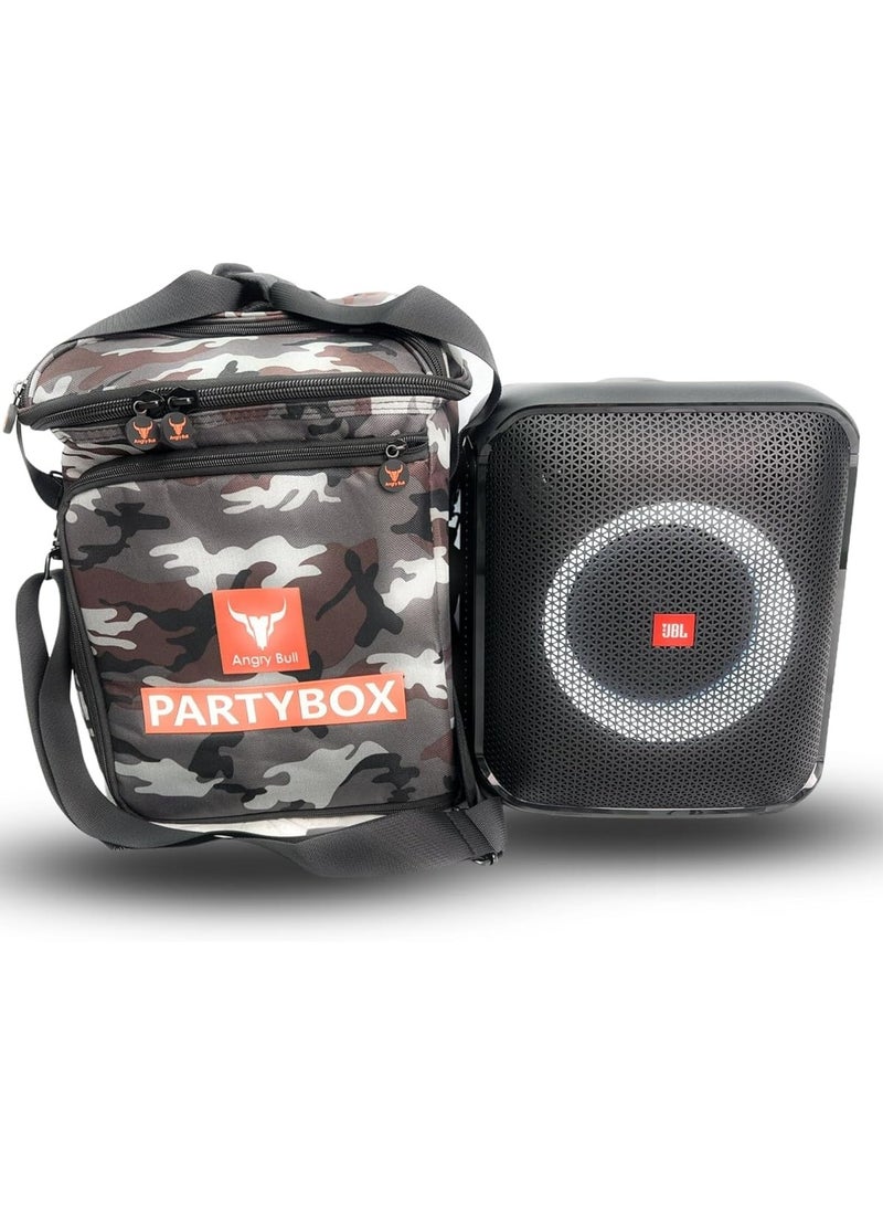 Speaker Bag Safety Carrying Storage Case with Shoulder and Handy Strap Travel Bag for JBL Encore Essential - ARMY G