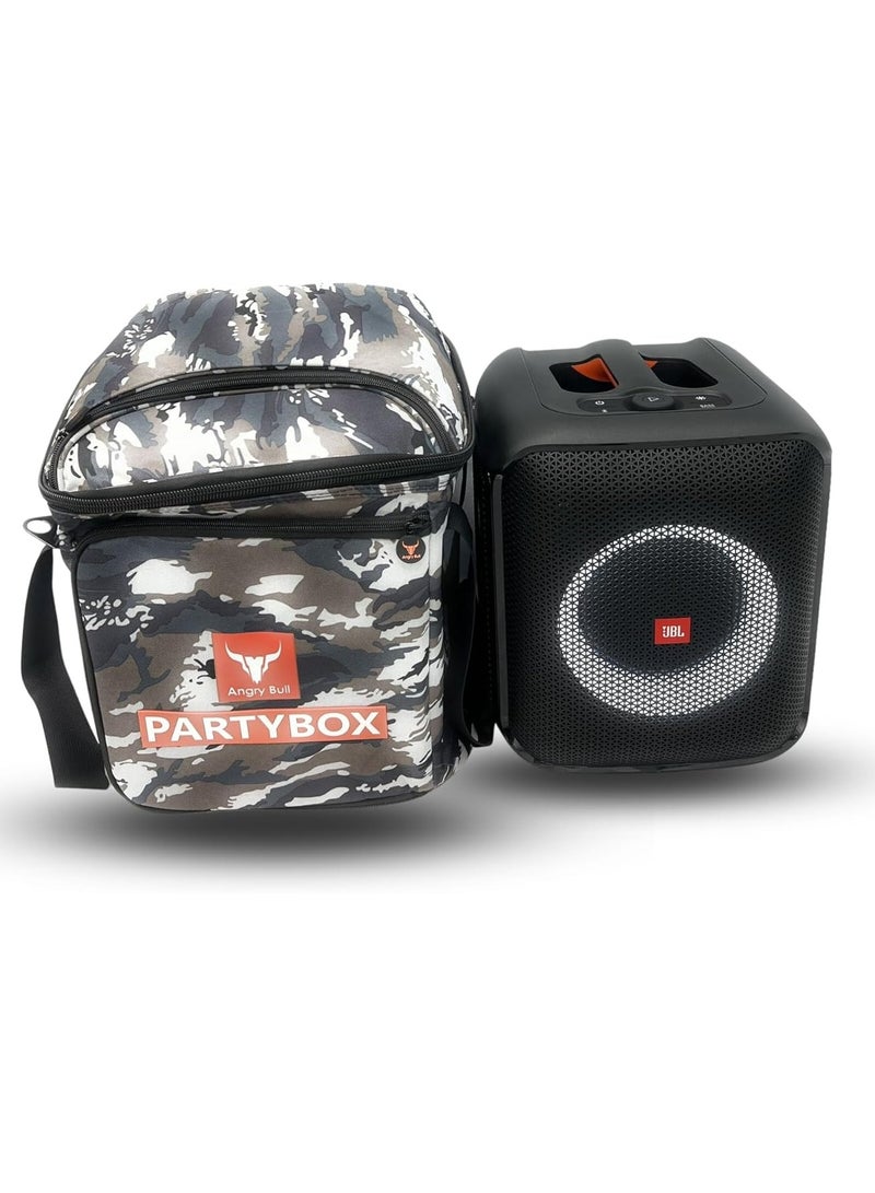 Speaker Bag Safety Carrying Storage Case with Shoulder and Handy Strap Travel Bag for JBL Encore Essential - ARMY F