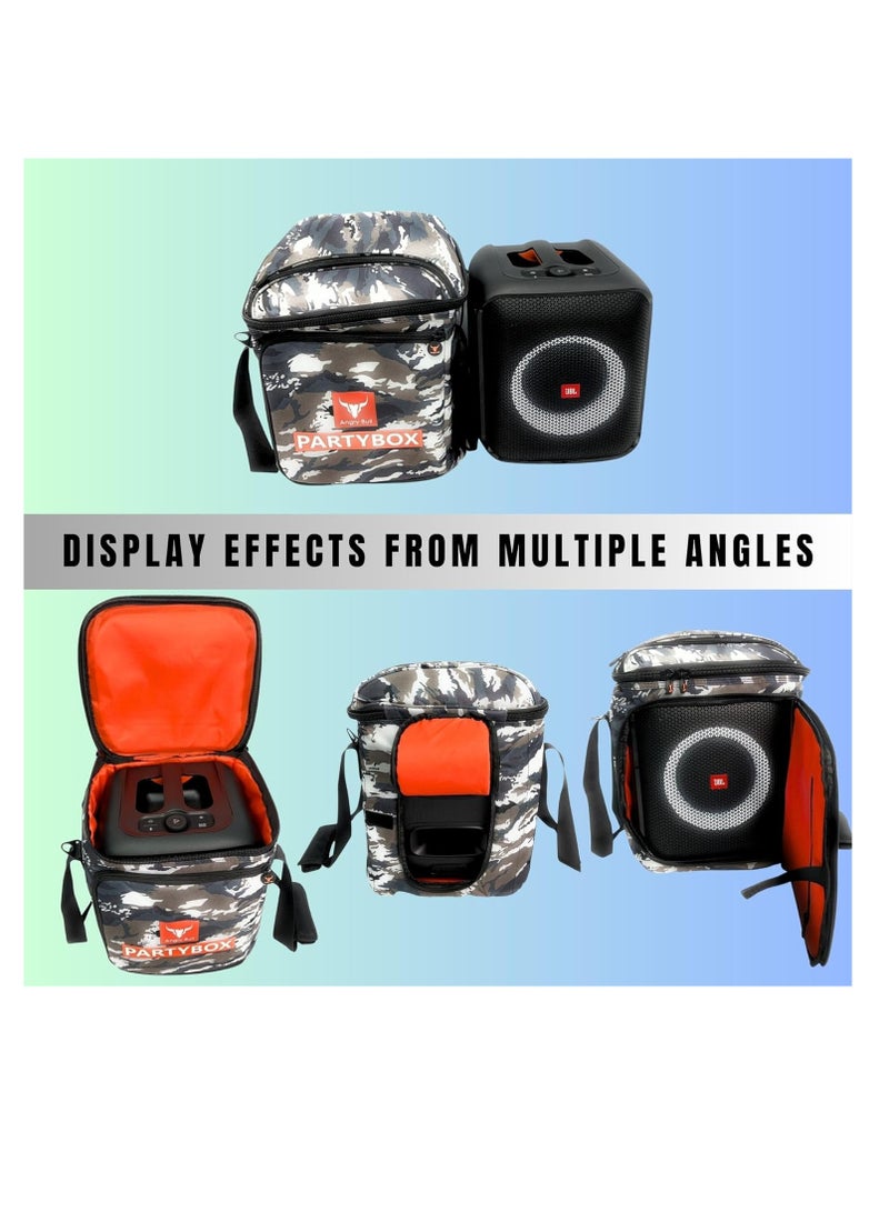 Speaker Bag Safety Carrying Storage Case with Shoulder and Handy Strap Travel Bag for JBL Encore Essential - ARMY F