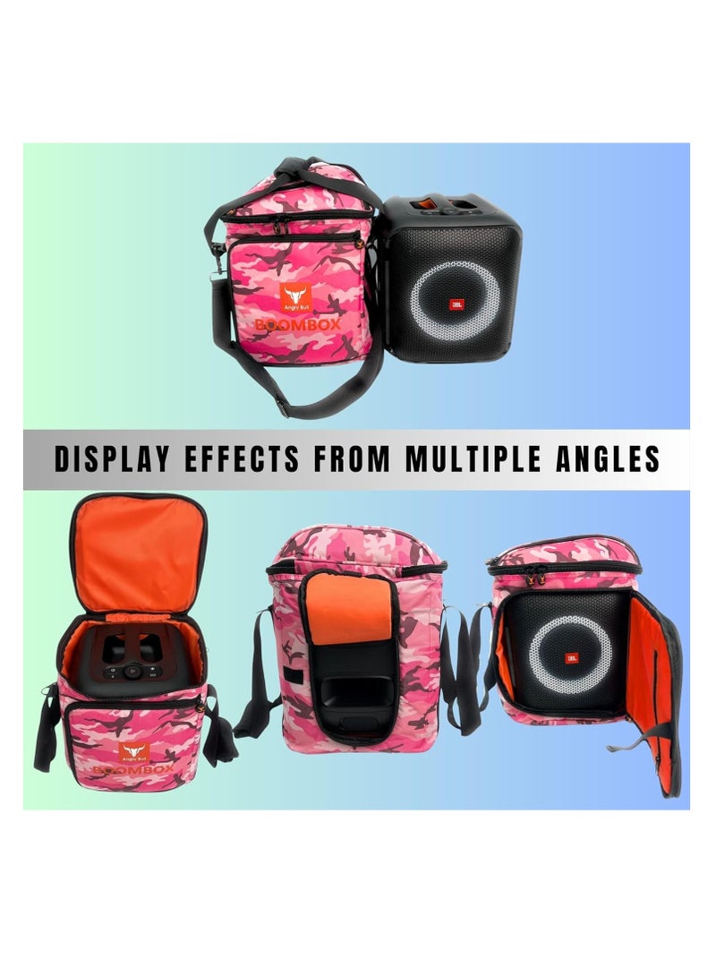 Speaker Bag Safety Carrying Storage Case with Shoulder and Handy Strap Travel Bag for JBL Encore Essential - ARMY I