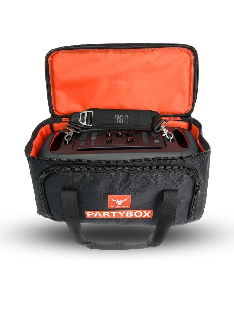Speaker Bag Safety Storage Case with Shoulder and Handy Strap Travel Bag for JBL Party Box On The Go - BLACK