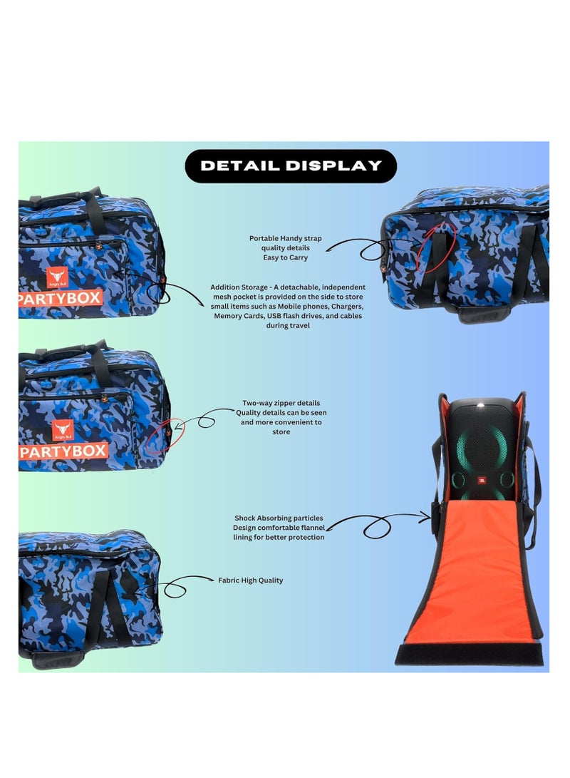 Speaker Bag Safety Storage Case with Handy Strap Travel Bag Compatible with JBL PARTY BOX 310 (ARMY-H)