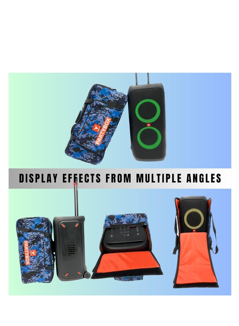Speaker Bag Safety Storage Case with Handy Strap Travel Bag Compatible with JBL PARTY BOX 310 (ARMY-H)