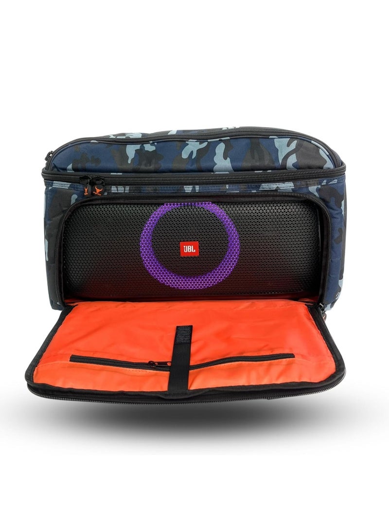 Speaker Bag Safety Storage Case with Shoulder and Handy Strap Angry Bull Travel Bag for JBL Party Box On The Go ARMY - E