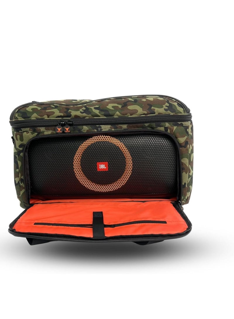 Speaker Bag Safety Storage Case with Shoulder and Handy Strap Travel Bag for JBL Party Box On The Go ARMY- B