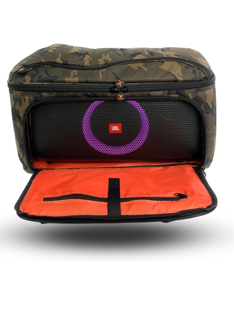 Speaker Bag Safety Storage Case with Shoulder and Handy Strap Travel Bag for JBL Party Box On The Go ARMY - D