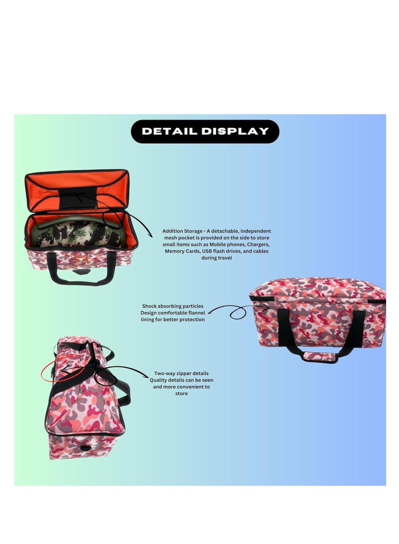 Speaker Bag Safety Carrying Case with Shoulder and Handy Strap Travel Bag for JBL Boombox 3 Portable Bluetooth Speaker Army - J
