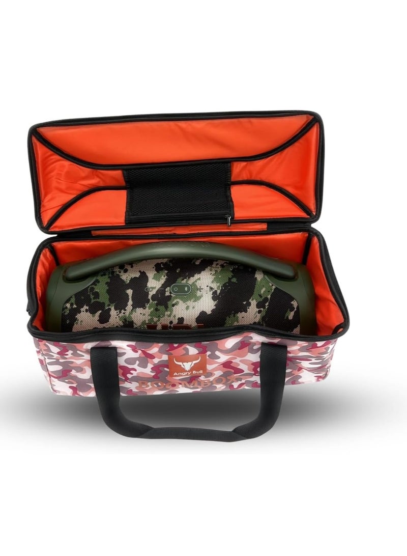 Speaker Bag Safety Carrying Case with Shoulder and Handy Strap Travel Bag for JBL Boombox 3 Portable Bluetooth Speaker Army - J