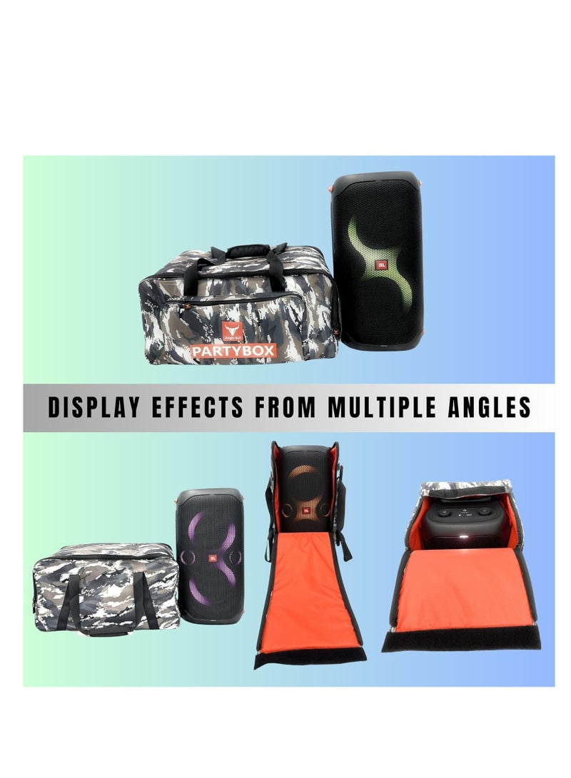 Speaker Bag Safety Storage Case with Handy Strap Travel Bag Compatible for (JBL PARTYBOX 110 BAG ARMY-F)