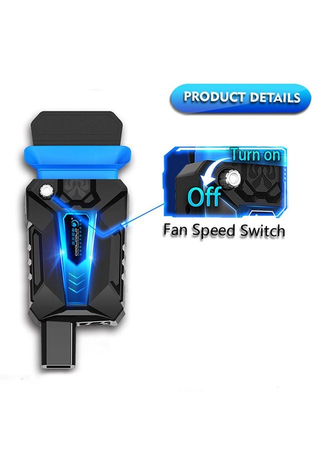 Laptop Cooling Fan Radiator With Vacuum Fan Black/Blue