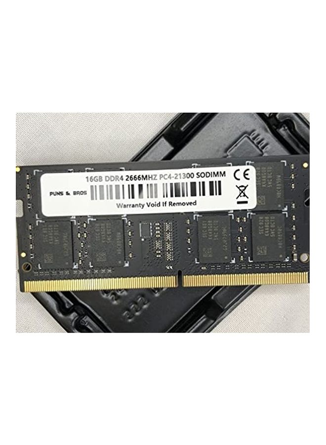 Computer Memory Ram 16Gb DDR4 2666Mhz Module Upgrade Unbuffered (16Gb) Black