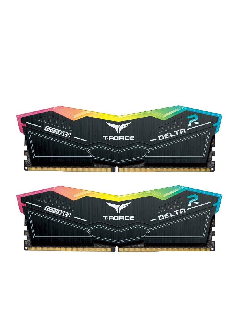 Teamgroup T-Force delta rgb DDR5 32gb kit 2x16GB 6400MHz PC5-51200 CL40 desktop memory module ram black for Z690 FF3D532G6400HC40BDC01