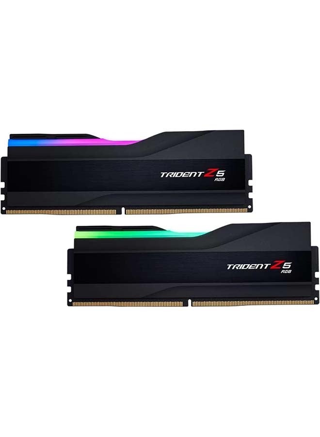 Trident Z5 RGB DDR5 Memory, 32GB (2x16GB) Capacity, 6600MHz Tested Speed, CL34-40-40-105 Latency, 1.40 Voltage, Unbuffered, Non-ECC, Intel XMP 3.0, Black | F5-6600J3440G16GX2-TZ5RK