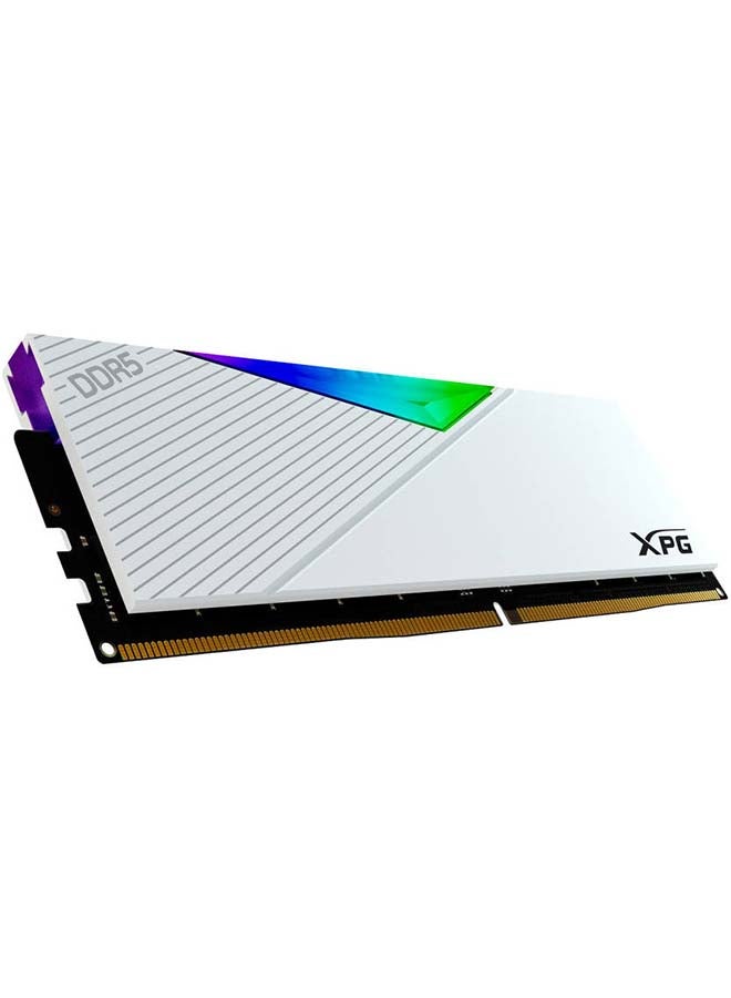 XPG Lancer RGB 32GB (2 x16GB) DDR5 Desktop Memory, 7200 MHz Memory Speed, CAS Latency 34, Voltage 1.40V, Intel XMP 3.0, Integrated Heatsink, Unbuffered, ECC, White AX5U7200C3416G-DCLARWH