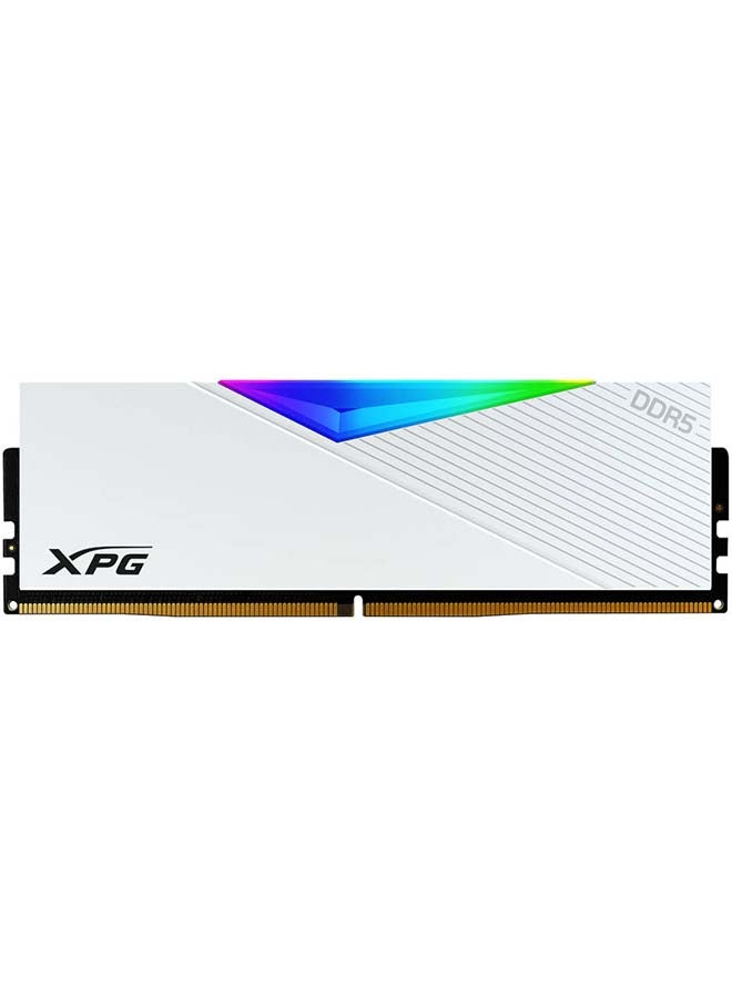 XPG Lancer RGB 32GB (2 x16GB) DDR5 Desktop Memory, 7200 MHz Memory Speed, CAS Latency 34, Voltage 1.40V, Intel XMP 3.0, Integrated Heatsink, Unbuffered, ECC, White AX5U7200C3416G-DCLARWH