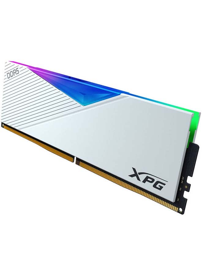 XPG Lancer RGB 32GB (2 x16GB) DDR5 Desktop Memory, 7200 MHz Memory Speed, CAS Latency 34, Voltage 1.40V, Intel XMP 3.0, Integrated Heatsink, Unbuffered, ECC, White AX5U7200C3416G-DCLARWH