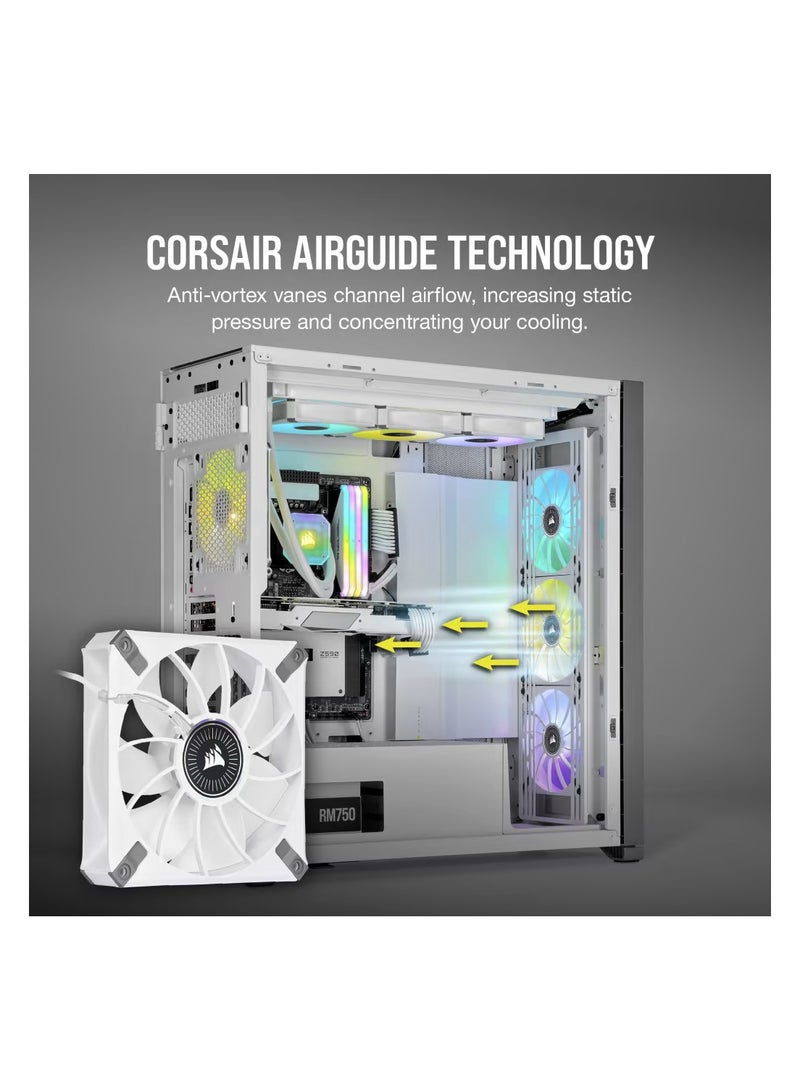 iCUE ML120 RGB Elite Premium 120Mm PWM Magnetic Levitation Fan — Triple Fan Kit With iCUE Lighting Node Core