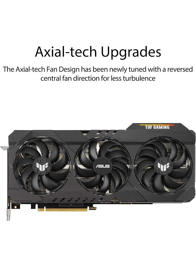 TUF Gaming NVIDIA GeForce RTX 3080 V2 OC Edition Graphics Card (PCIe 4.0, 10GB GDDR6X, LHR, HDMI 2.1, DisplayPort 1.4a, Dual ball Fan Bearings, Military-grade Certification, GPU Tweak II) Black