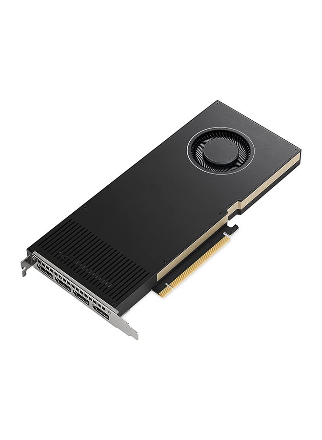 NVIDIA GeForce RTX A4000 Professional Graphic Card 16GB GDDR6 PCI Express 4.0 x16, Dual Slot, 4x DisplayPort, 8K Support, Ultra Quiet Active Fan, VCNRTXA4000-PB Black