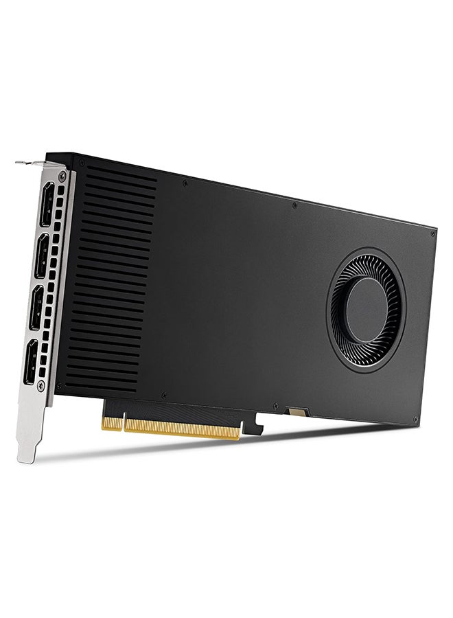 NVIDIA GeForce RTX A4000 Professional Graphic Card 16GB GDDR6 PCI Express 4.0 x16, Dual Slot, 4x DisplayPort, 8K Support, Ultra Quiet Active Fan, VCNRTXA4000-PB Black