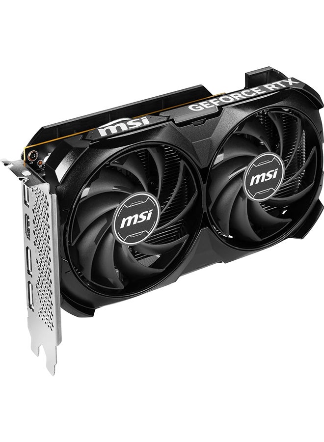 GeForce RTX 4060 Ventus 2X OC Graphics Card, 8GB GDDR6 128-Bit Memory, 2490MHz Boost Clock, 17 Gbps Memory Speed, 3072 CUDA Cores, PCIe Gen4 x8, DisplayPort / HDMI | 912-V516-012 Black