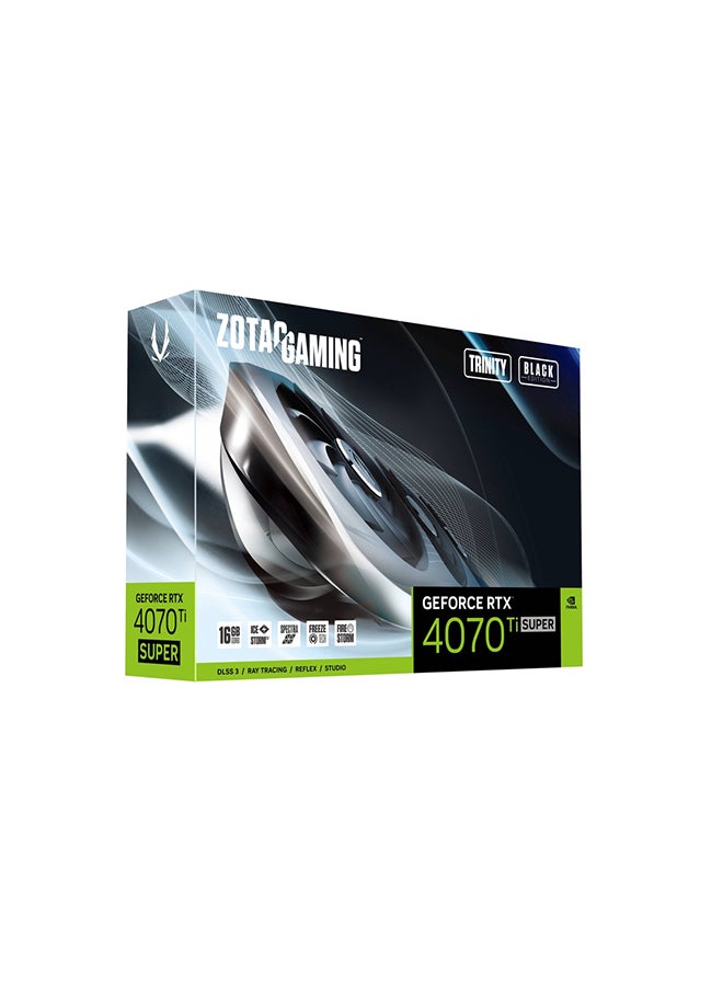 Gaming GeForce RTX 4070 Ti SUPER Trinity Black Edition Graphics Card, 16GB GDDR6X 256-Bit Memory, 8448 CUDA Cores, 21 Gbps Memory Speed, 2610 MHz Boost Clock, PCI-E 4.0 x16 | ZT-D40730D-10P Black