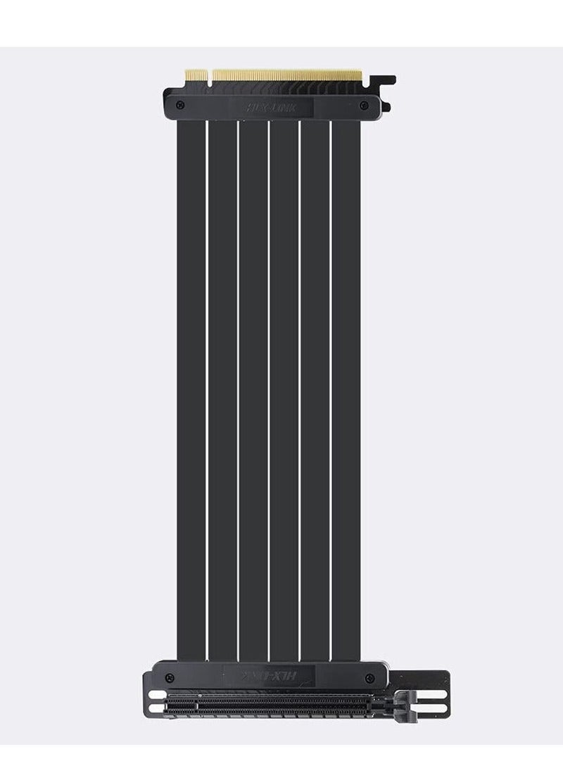 Vertical GPU Mounting Bracket Graphics Card Holder Kit, Mount with PCIE Riser Cable 90 Degree Right Angle 20cm 3.0 Black