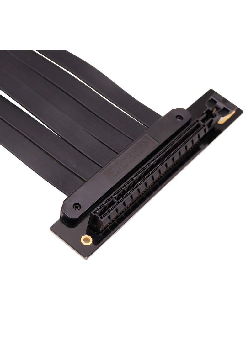 Vertical GPU Mounting Bracket Graphics Card Holder Kit, Mount with PCIE Riser Cable 90 Degree Right Angle 20cm 3.0 Black