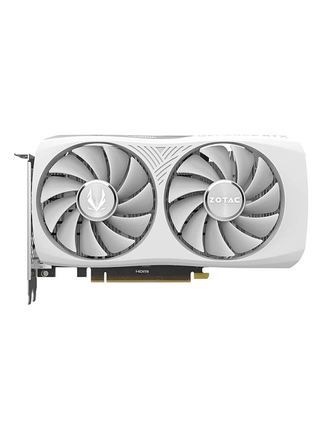 GAMING GeForce RTX 4060 8GB Twin Edge OC White Edition DLSS 3 8GB GDDR6 128-bit 17 Gbps PCIE 4.0 Compact Gaming Graphics Card, SPECTRA RGB Lighting, ZT-D40600Q-10M Black