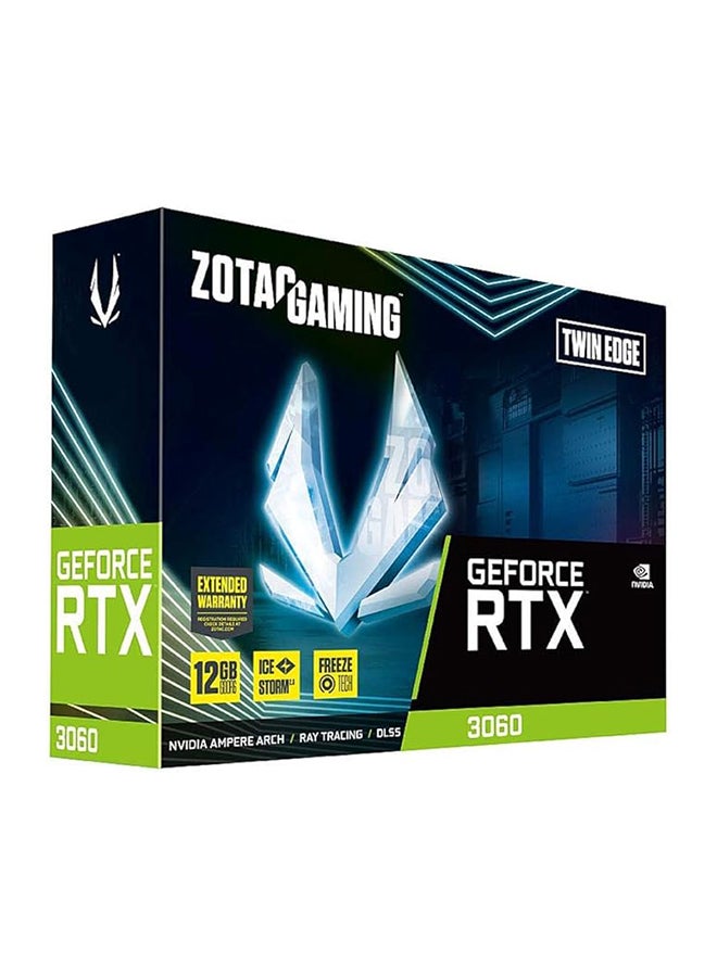 Gaming GeForce RTX 3060 Twin Edge 12GB GDDR6 192-bit 15 Gbps PCIE 4.0 Gaming Graphics Card, IceStorm 2.0 Cooling, Active Fan Control, Freeze Fan Stop, ZT-A30600E-10M Black
