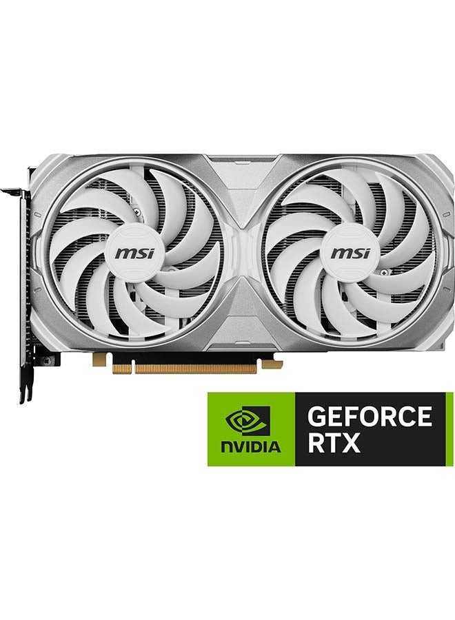 GeForce RTX 4070 Ventus 2X 12G OC Graphics Card, 12GB GDDR6X 192-Bit Memory, 2505MHz Boost Clock, 5888 CUDA Cores, 21Gbps Memory Speed, PCIe Gen 4, 3x DP / HDMI, White