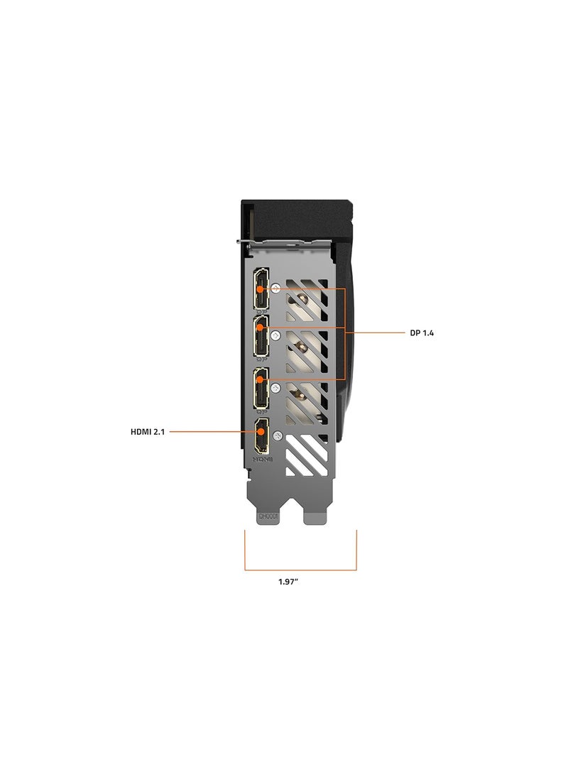 GeForce RTX 4070 SUPER WINDFORCE OC Graphics Crad, 12GB GDDR6X 192 bit Memory, 2505 MHz Core Clock, 21 Gbps Memory Speed, 7168 CUDA, PCI-E 4.0, HDMI 2.1a, DP 1.4a | GV-N407SWF3OC-12GD Black